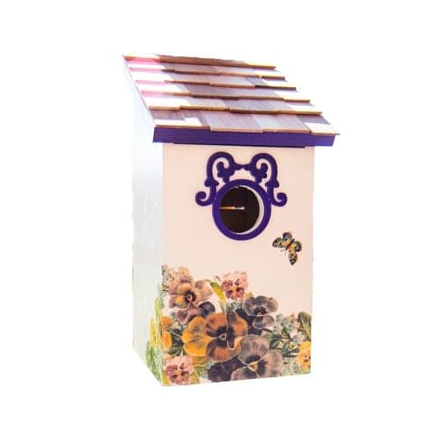 Pansy Nesting Box Birdhouse