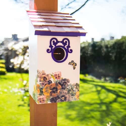 Pansy Nesting Box Birdhouse