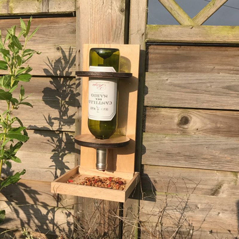 Wine Bottle Bird Feeder